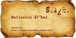 Bellovics Ábel névjegykártya