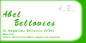 abel bellovics business card